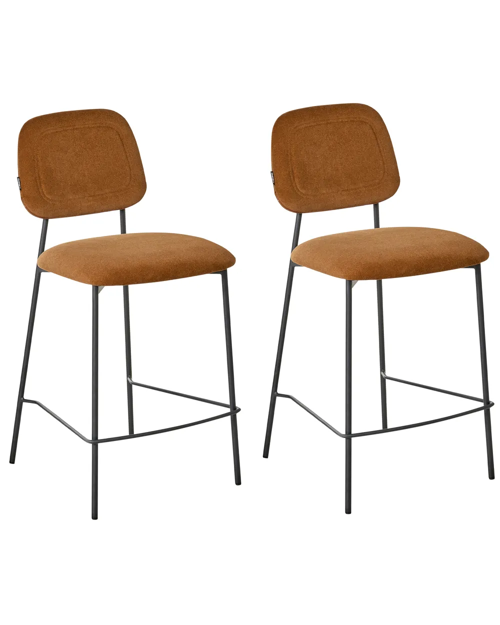 Set mit 2 Barstühlen DUETTE Samtstoff Goldbraun
