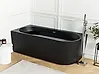 Eckbadewanne GOCTA 170 x 80 cm Schwarz rechtsseitig