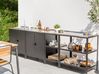 Outdoor-Küche 4er Set mit Spüle VILAMA Schwarz Metall