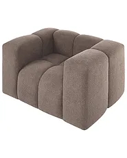 Fauteuil ANTOLA Bouclé Taupe_1161669