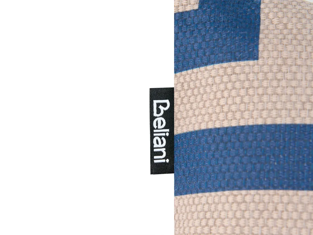 Lot de 3 coussins d'extérieur APIOS Motif géométrique 45 x 45 cm Beige/bleu_1125227