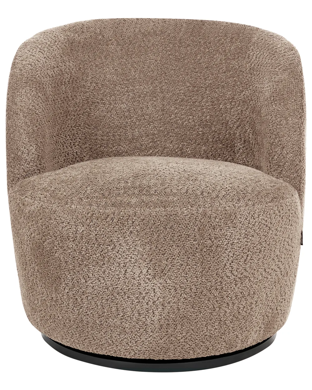 Swivel Armchair KUOLPA Chenille Taupe_1070385