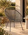 Gartenstuhl ACAPULCO II Polyrattan Dunkelgrau