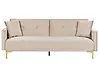 Schlafsofa 3-Sitzer LUCAN Samtstoff Beige