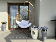 Beistelltisch EDOLO 37 cm 37 cm Terrazzo Optik Cremeweiß_922920