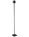 Kabellose LED Stehlampe GAVARRESA mit Dimmer Metall Schwarz