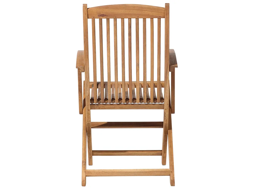 Gartenmöbel Set 6-Sitzer MAUI mit Schirm (12 Optionen) Akazienholz Hellbraun_863919