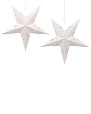 Wanddekoration 2er Set LED MOTTI 60 cm Stern Weiß_835500
