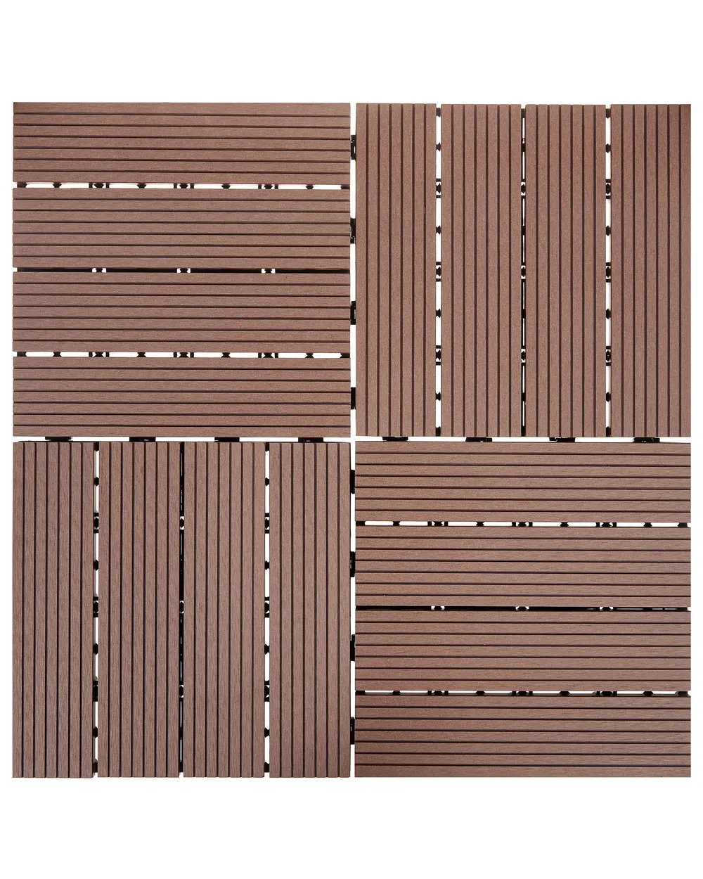 Outdoor Flooring ATELETA Wood-Plastic Composite (WPC) Brown_966663