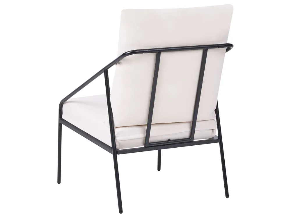 Lounge Set mit Tisch 4-Sitzer USTICA Metall Schwarz_1037384