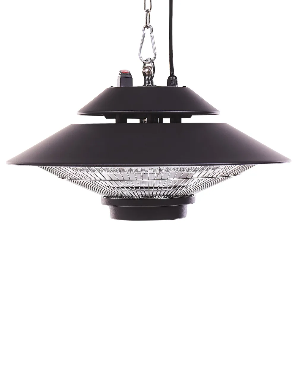 Hanging Infrared Patio Heater MERAPI 1500 W with Remote Black