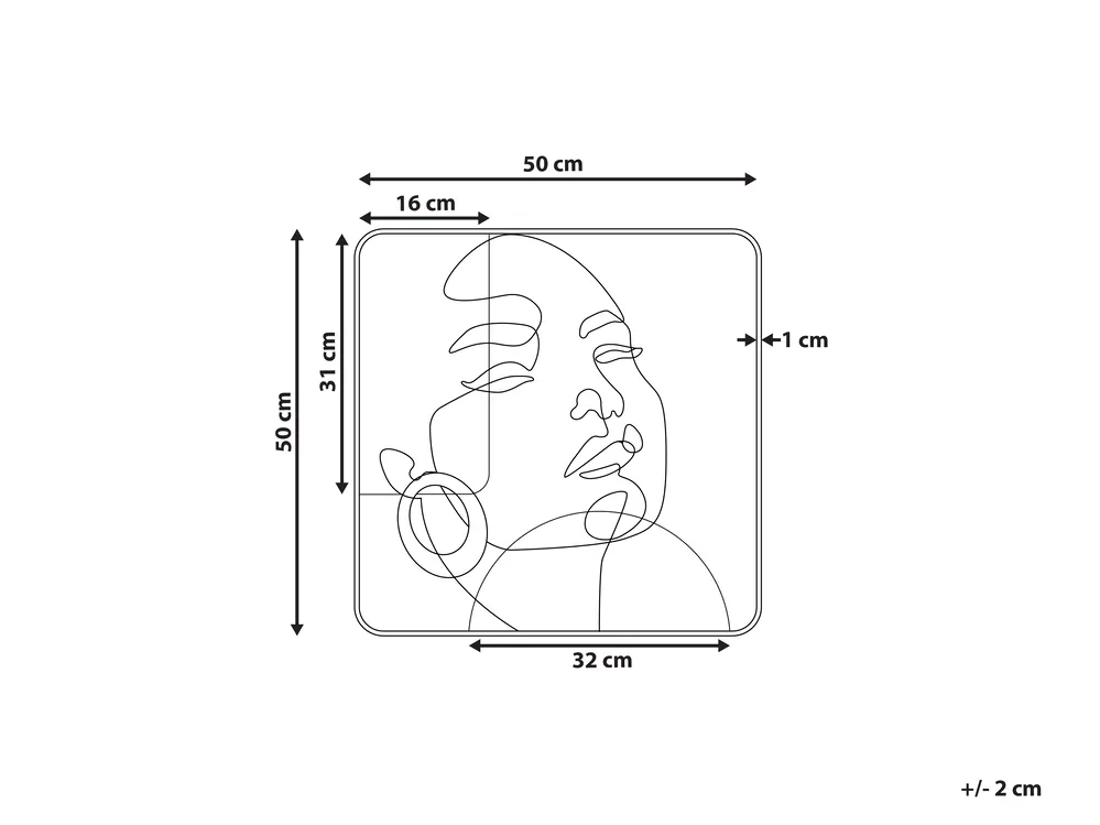 Wandobjekt CALIFORNIUM Metall 50 cm Braun_933468