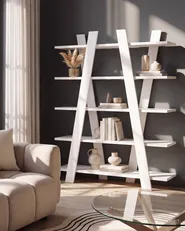 5 Tier Shelving Unit ESCALANTE 116 cm White_732878