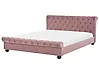 Wasserbett Samtstoff AVALLON 180 x 200 cm Rosa