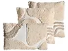 Dekokissen 3er Set ALSTONIA 30 x 50 cm 45 x 45 cm Baumwolle Beige Abstraktes Muster