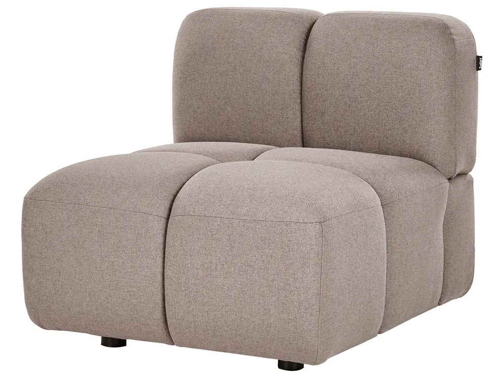 Modular U-Shape Sofa 8 Seater MAKSABERG Fabric Taupe_1136429