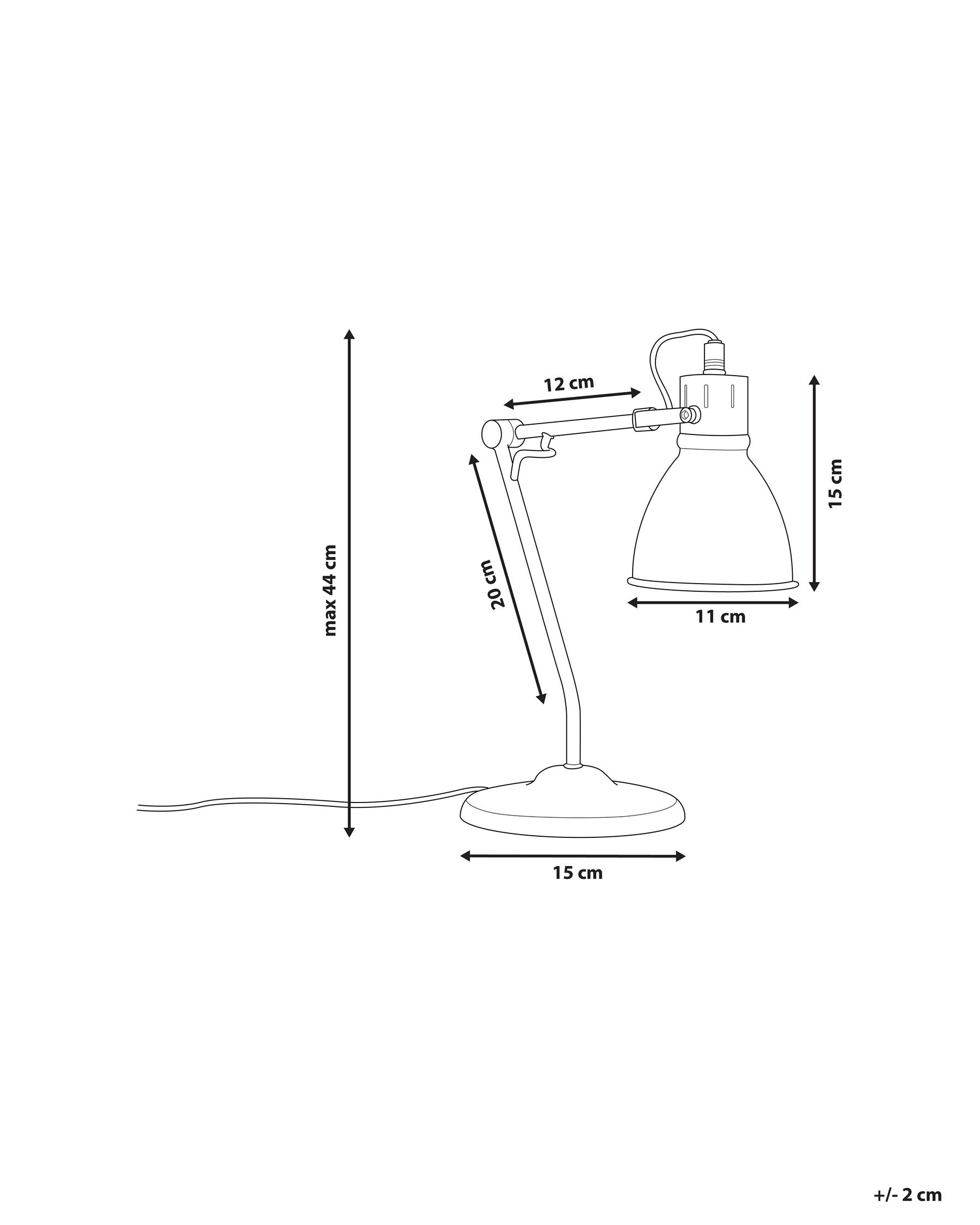 Desk Lamp MONSAN Adjustable Metal Brass_799821