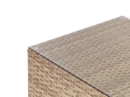 Garten Ecksofa mit Tisch 4-Sitzer SANO modular Polyrattan Naturfarben rechtsseitig_933629