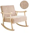 Schaukelsessel LEKNES Bouclé Beige