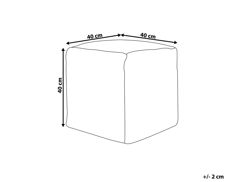 Pouf HIRRI Baumwolle Hellgrau_756409