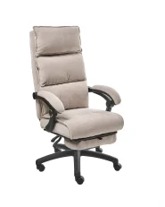Executive Chair with Footrest EATON Chenille Beige_1009773
