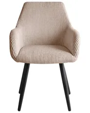 Set of 2 Dining Chairs MORI Corduroy Beige_1042084