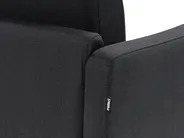 Ecksofa 2-Sitzer BREDA Stoff Schwarz linksseitig_946117