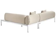 Garten Ecksofa mit Tisch 5-Sitzer RASIGLIA Metall Beige linksseitig_948068