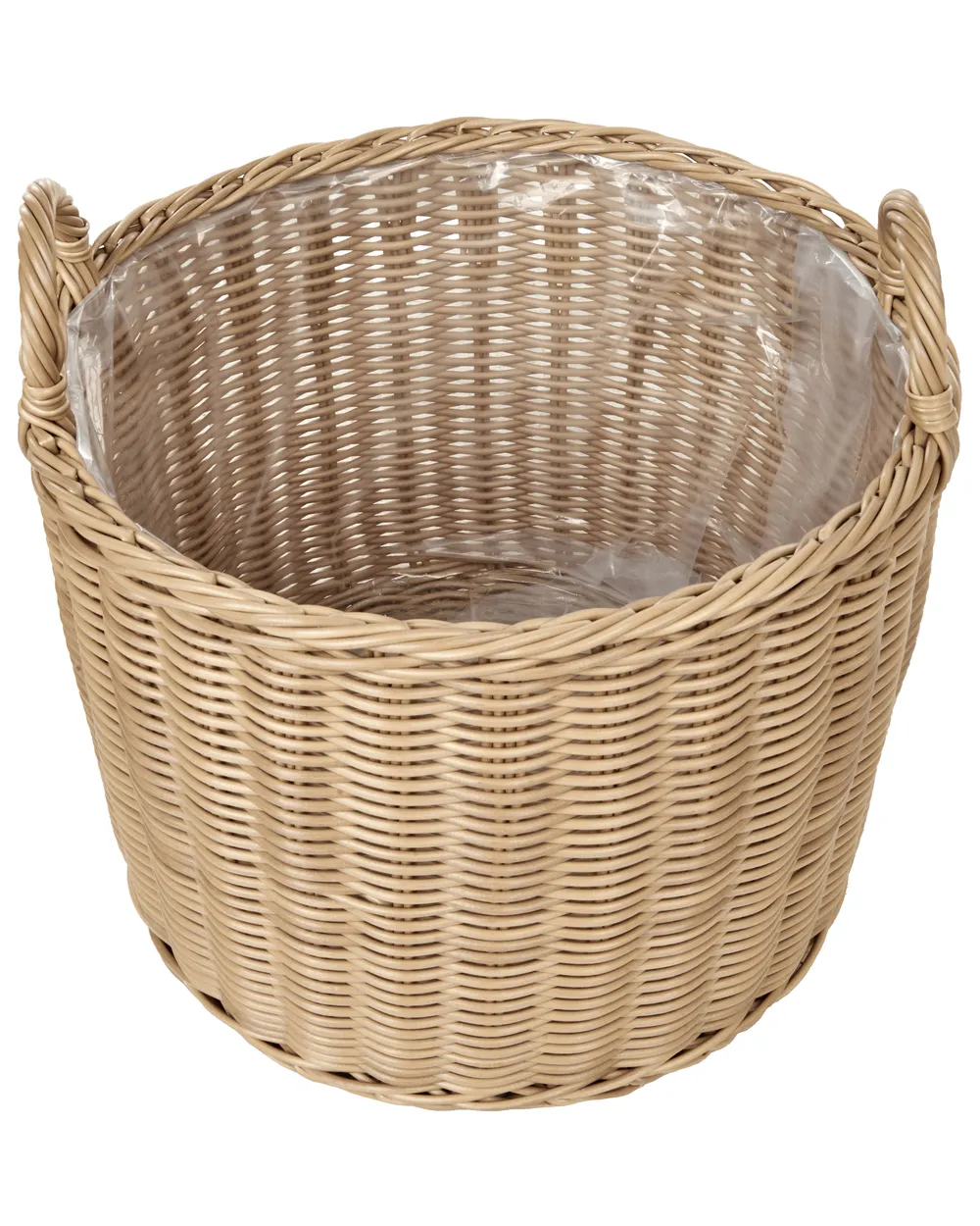 Set of 3 Wicker Planters PENDULA 33/37/45 cm PE Rattan Natural_950220