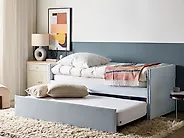 Trundle Bed Velvet TROYES 90 x 200 cm (EU Single) Light Blue_837053
