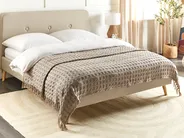 Tagesdecke BERE Baumwolle 200 x 220 cm Taupe_918073