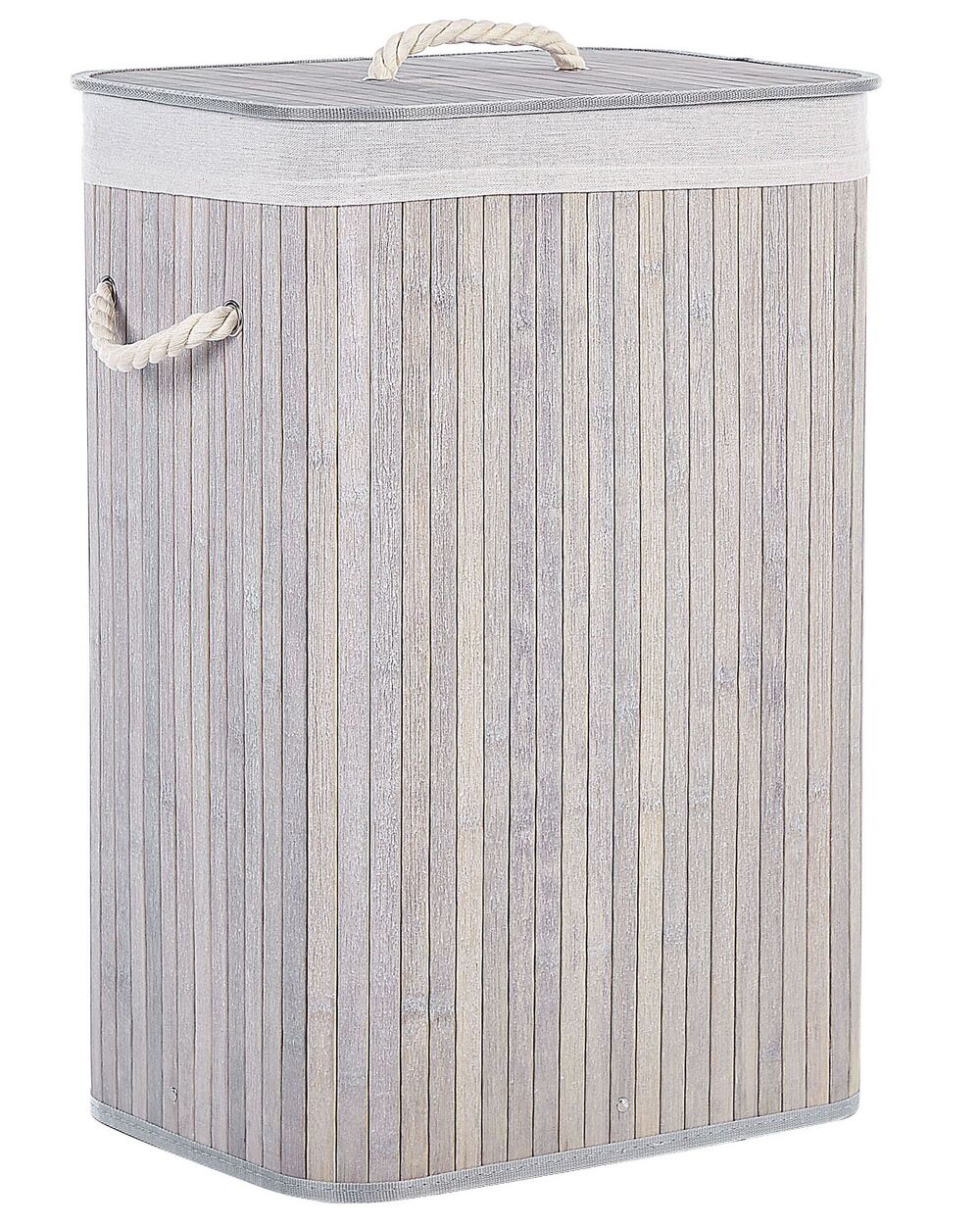 Laundry Basket KOMARI Bamboo Light Grey 72 L