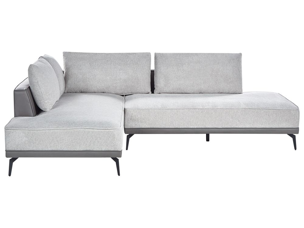 Ecksofa MYKEN Stoff Hellgrau rechtsseitig
