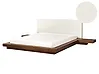 Bett mit Lattenrost Bouclé ZEN 160 x 200 cm Braune Esche