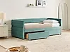 Tagesbett mit Stauraum MARRAY Samtstoff Mintgrün 90 x 200 cm
