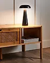 Kabellose LED Tischlampe BOCONO mit Dimmer Metall Schwarz