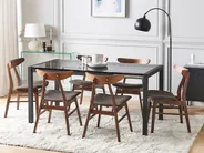 Ausziehbarer Esstisch GRANADA Schwarz 120/160 cm 80 cm_820882