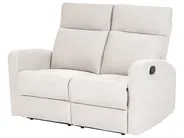 Sofa manuell verstellbar 2-Sitzer VERDAL mit Fußstütze Samtstoff Beige_1081125