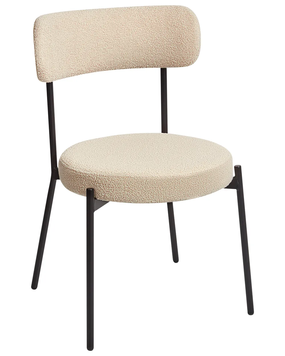 Esszimmerstuhl 2er Set ALLISON Bouclé Hellbeige_929046
