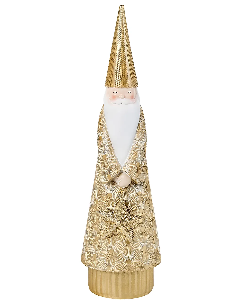 Weihnachtsdekoration 3er Set TENNILA 23/31/32 cm Weihnachtsmann Gold_1175499