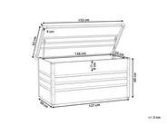 Aufbewahrungsbox CEBROSA 132 cm 62 cm Metall Dunkelgrün_796572