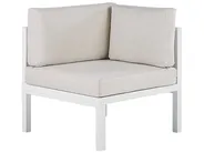 Garten Ecksofa mit Tisch 4-Sitzer BORELLO Metall Beige linksseitig_803156
