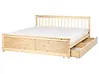 Bed with 2 Drawers OLENDON Pine Wood Light Brown 180 x 200 cm (EU Super King)