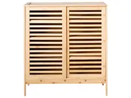 Shoe Storage Cabinet MIDWOOD Bamboo Wood Light Brown_962939