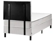 Boxspringbett Stoff COUNTESS 90 x 200 cm Hellgrau_1054506