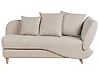 Rechtsseitige Chaiselongue MERI mit Stauraum Kunstleinen Beige