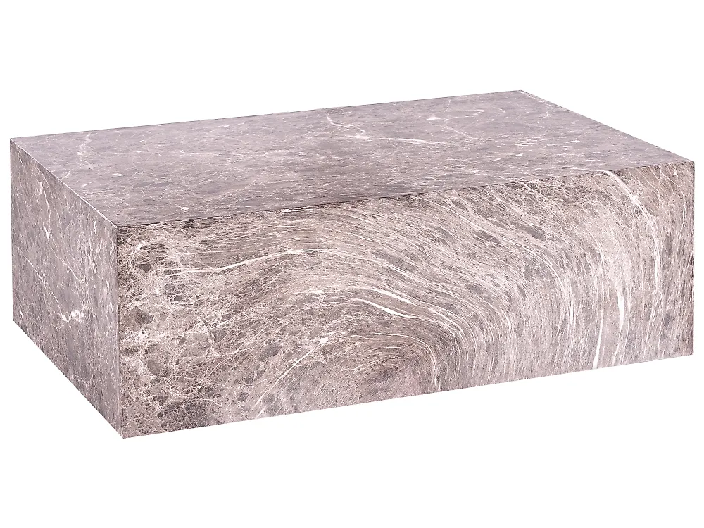 Couchtisch NOBRES 90 cm 66 cm Brauner Marmor