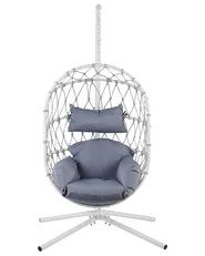 Hanging Chair with Stand ADRIA Metal White_844411