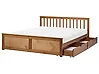 Bett mit 2 Schubladen OLENDON Kiefernholz Braun 160 x 200 cm