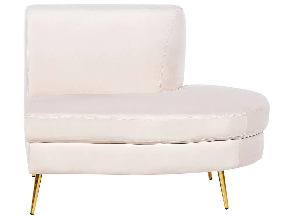 Halbrundes Sofa 4-Sitzer MOSS Samtstoff Hellbeige_851373